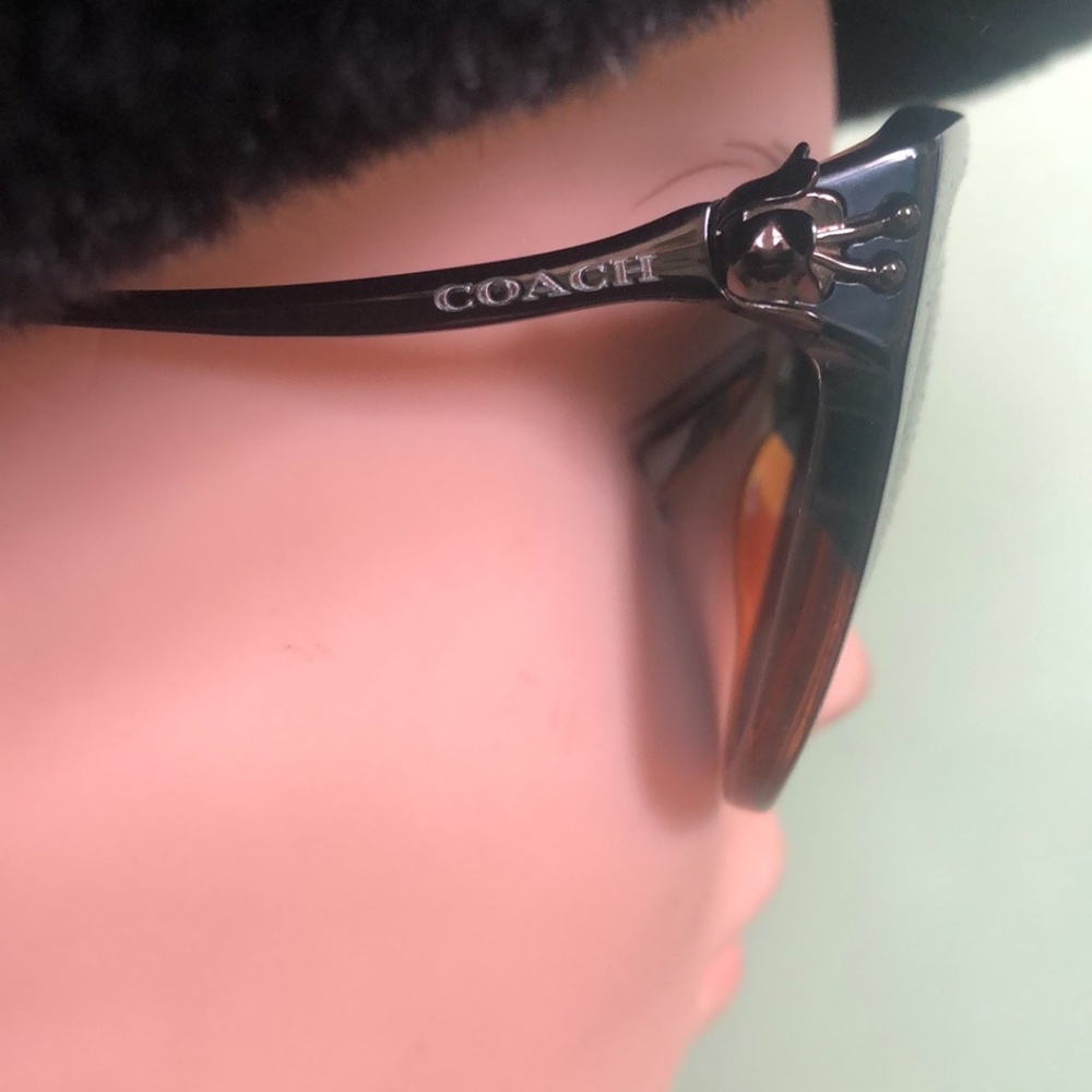 Coach - 57mm Square Sunglasses black amber - Picture 5 of 10